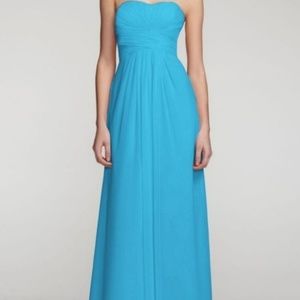 David's Bridal "Malibu Blue" bridesmaid dress